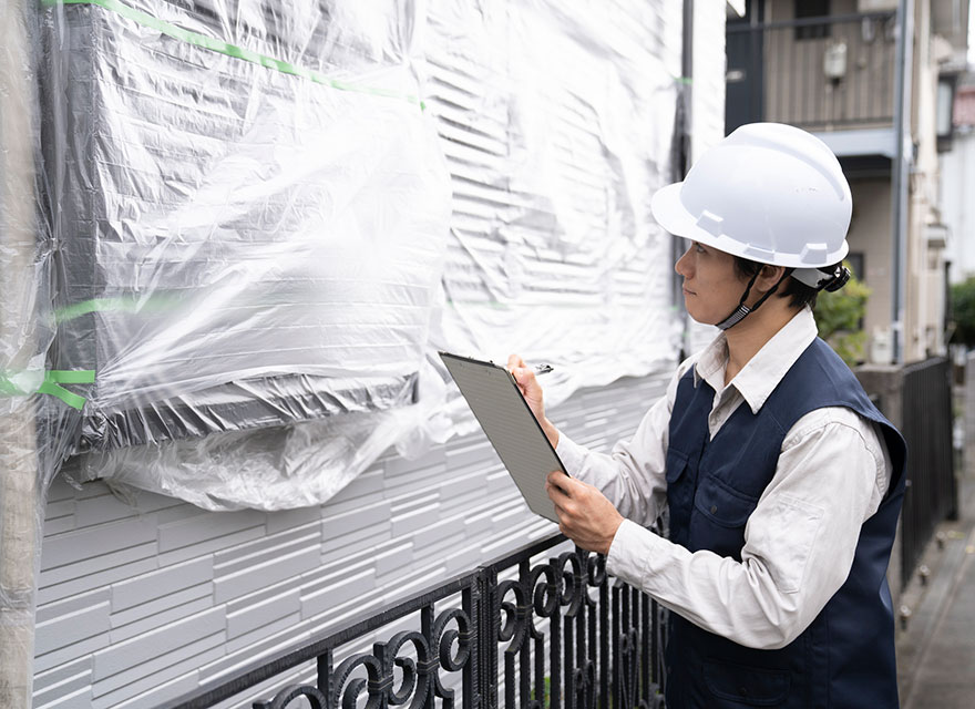 足場解体・清掃