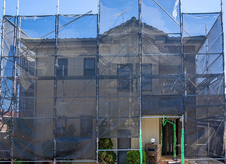 仮設足場工事(必要に応じて)