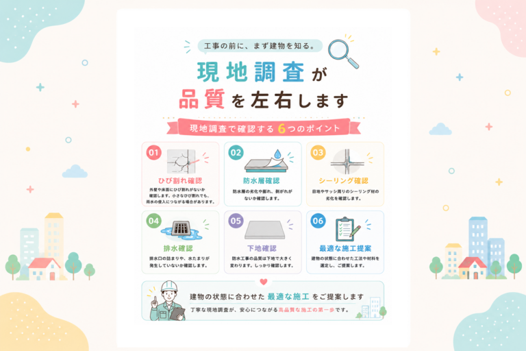 現地調査が品質を左右します