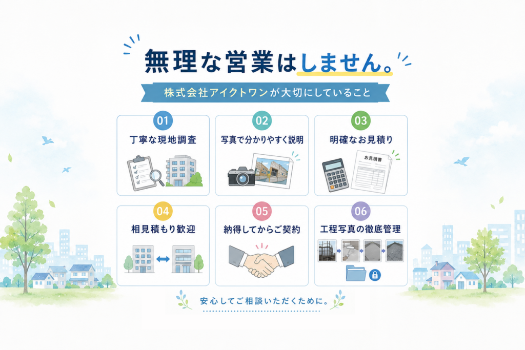 無理な営業はしません