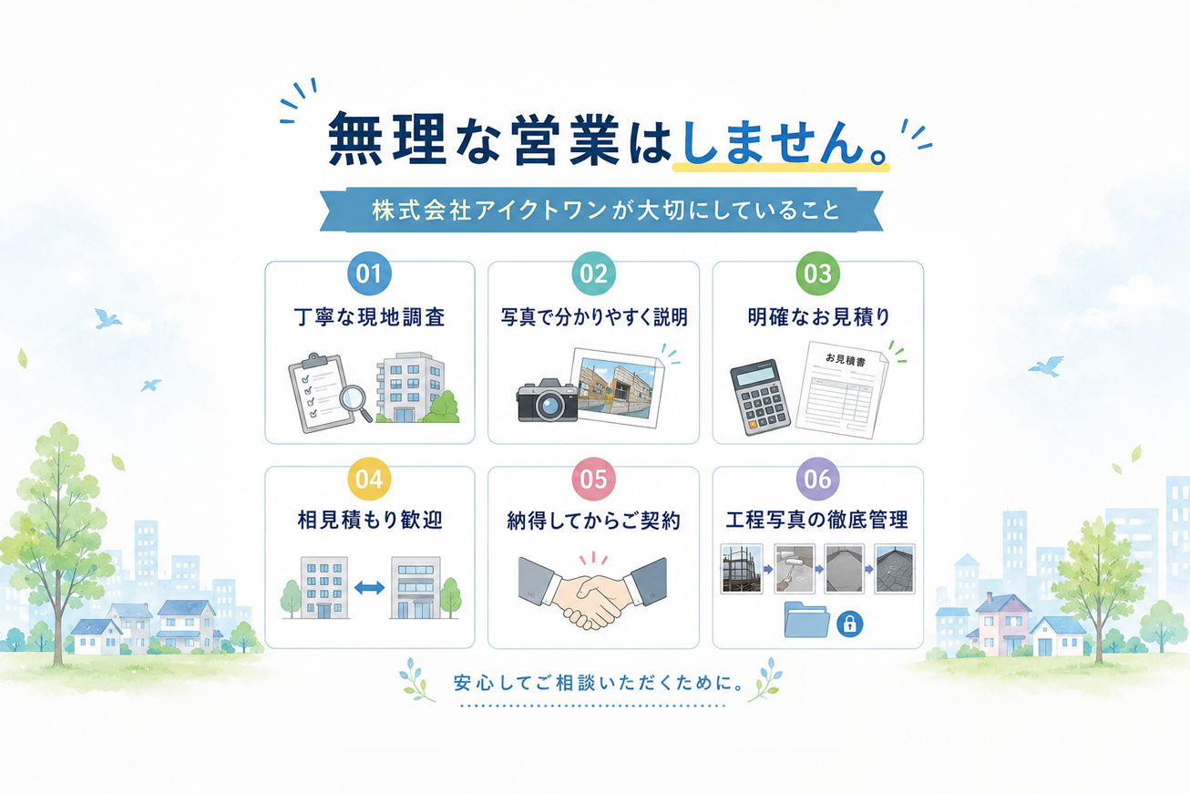無理な営業はしません